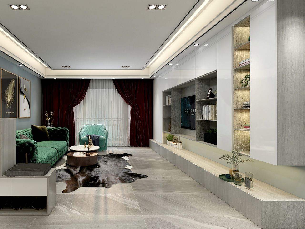 現(xiàn)代簡(jiǎn)約風(fēng)格電視柜效果圖