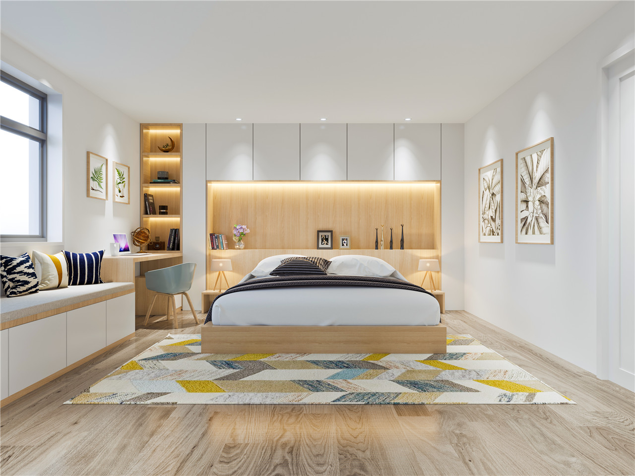 雪山白生態(tài)板-板材全屋定制案例